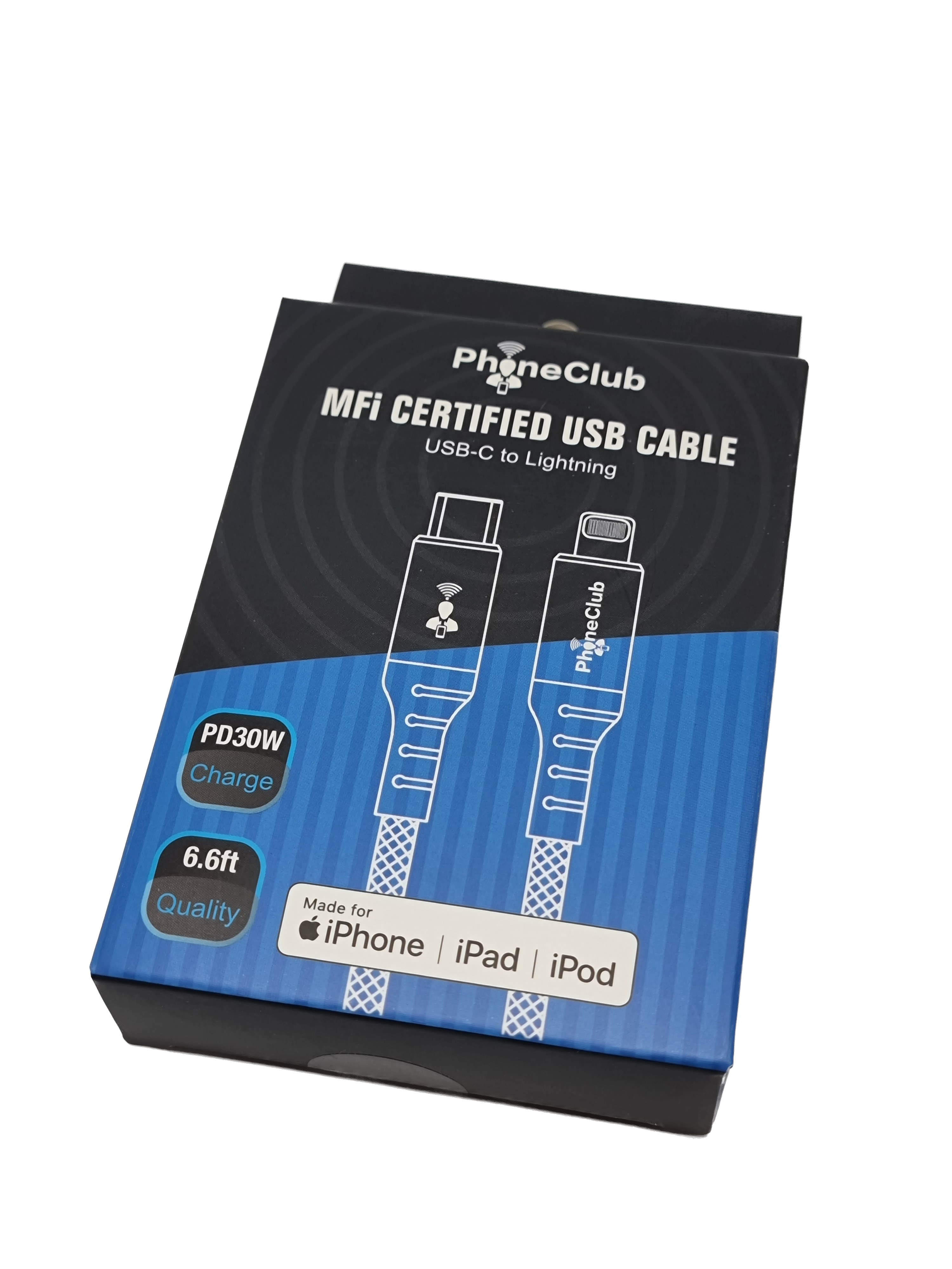 PHONE CLUB 2M MFi Certified USB Cable (Type-C to Lightning)