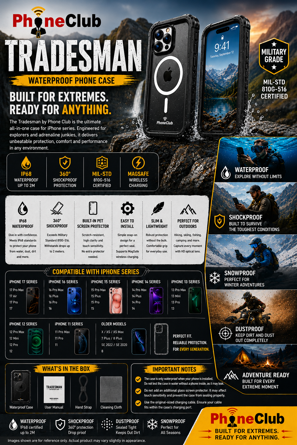 Tradesman - Waterproof Full Body Protection Case Unleash Your Adventurous Spirit with Ultimate Protection