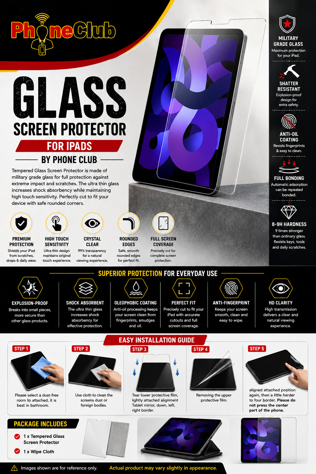 TEMPERED GLASS SCREEN PROTECTION FOR IPAD