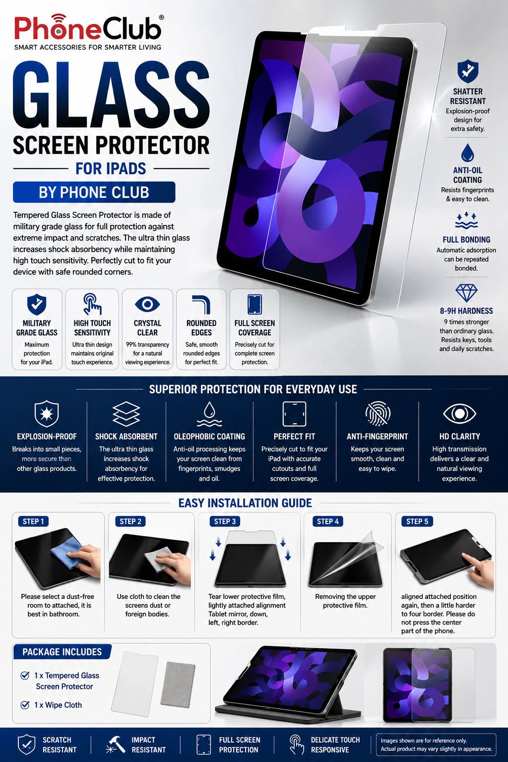 TEMPERED GLASS SCREEN PROTECTION FOR IPAD