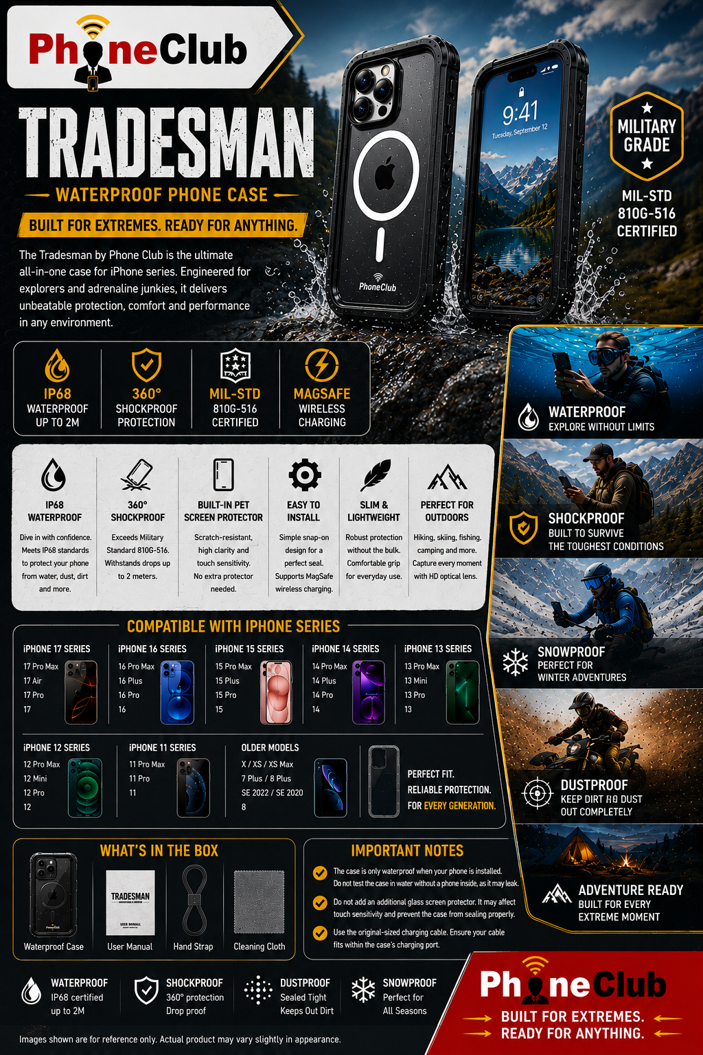 Tradesman - Waterproof Full Body Protection Case Unleash Your Adventurous Spirit with Ultimate Protection
