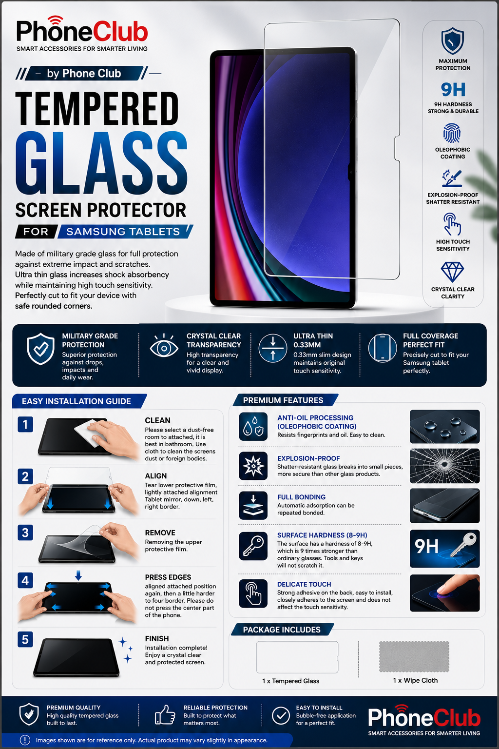 Tempered Glass Screen Protector Samsung by Phone Club