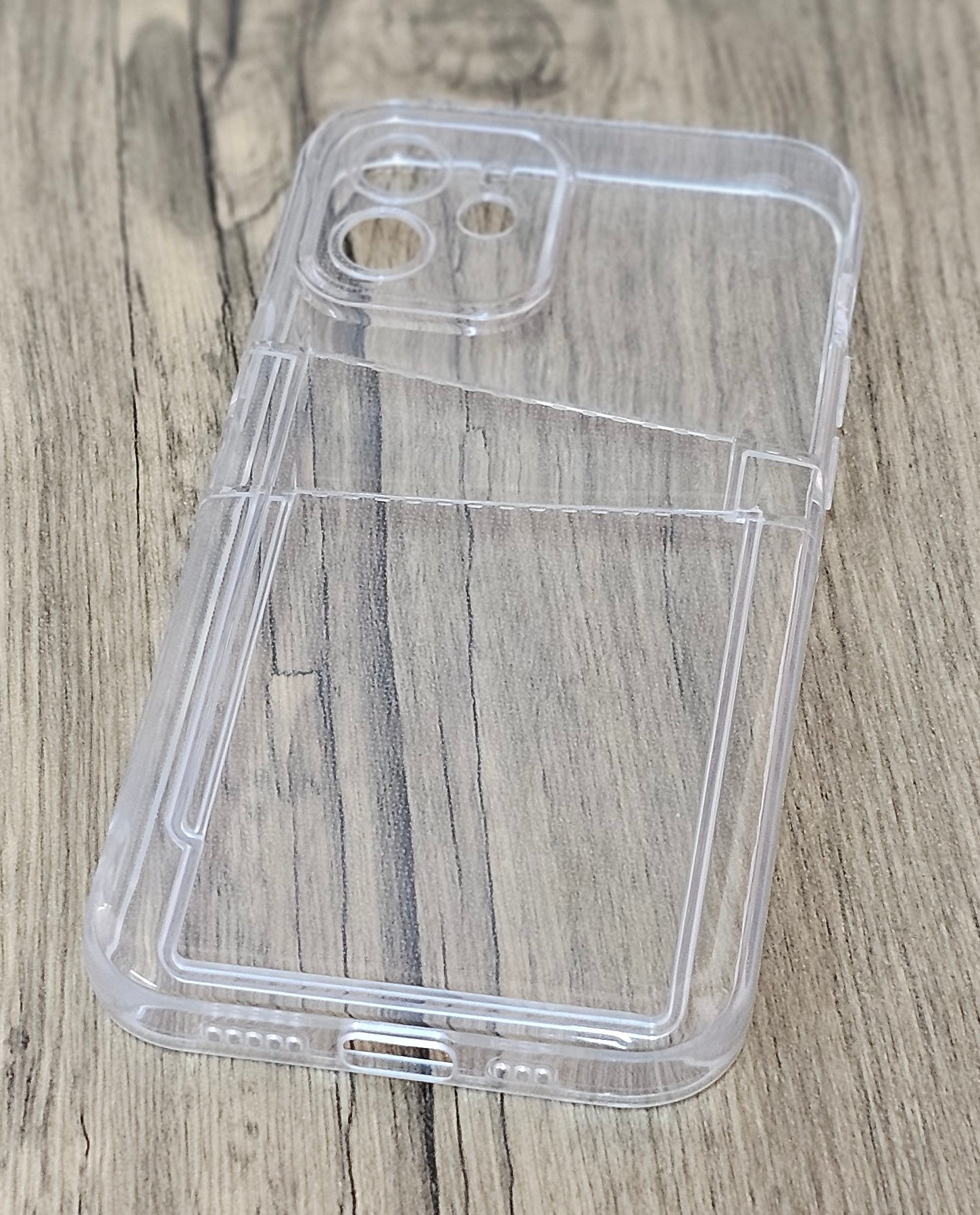 Card Back: Clear Case with Dual Card Holder Slots