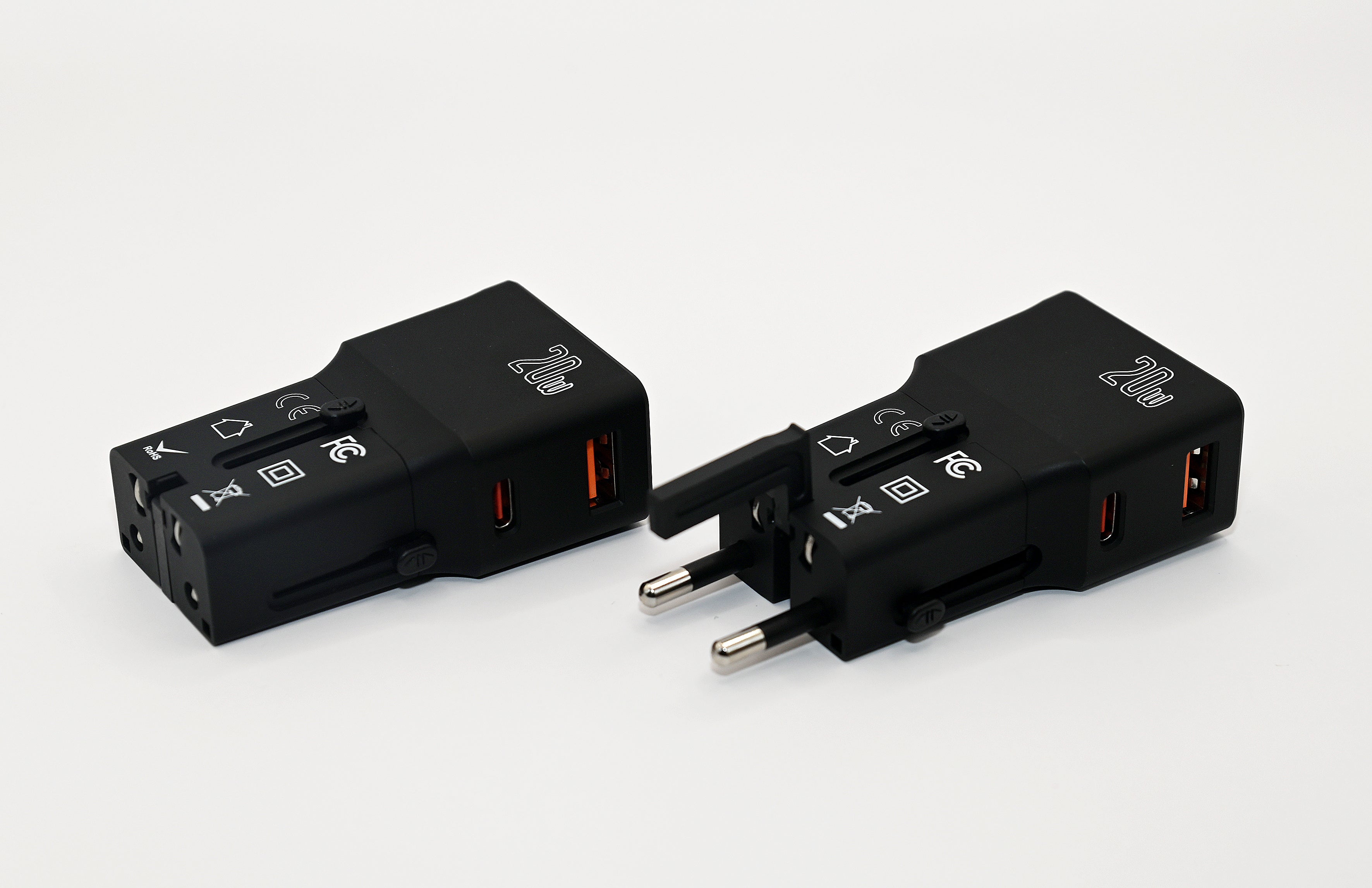 Phone Club 20W Dual Mini World Wide Travel Adapter