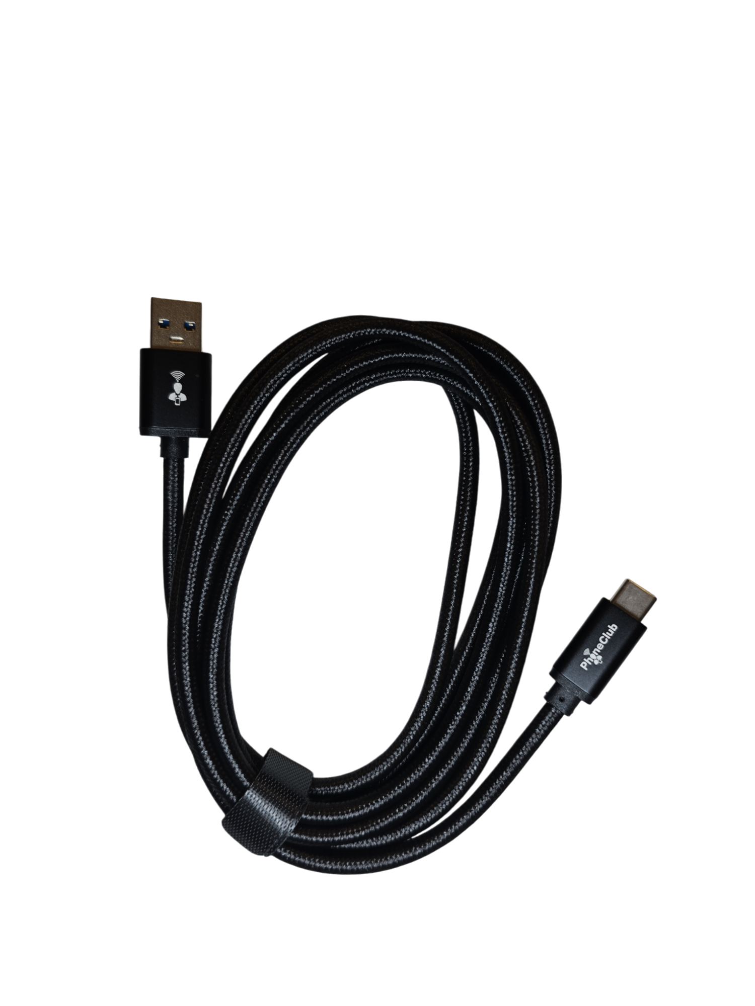 PHONE CLUB 2M (6.6ft) Nylon Braided USB-A to USB-C Cable
