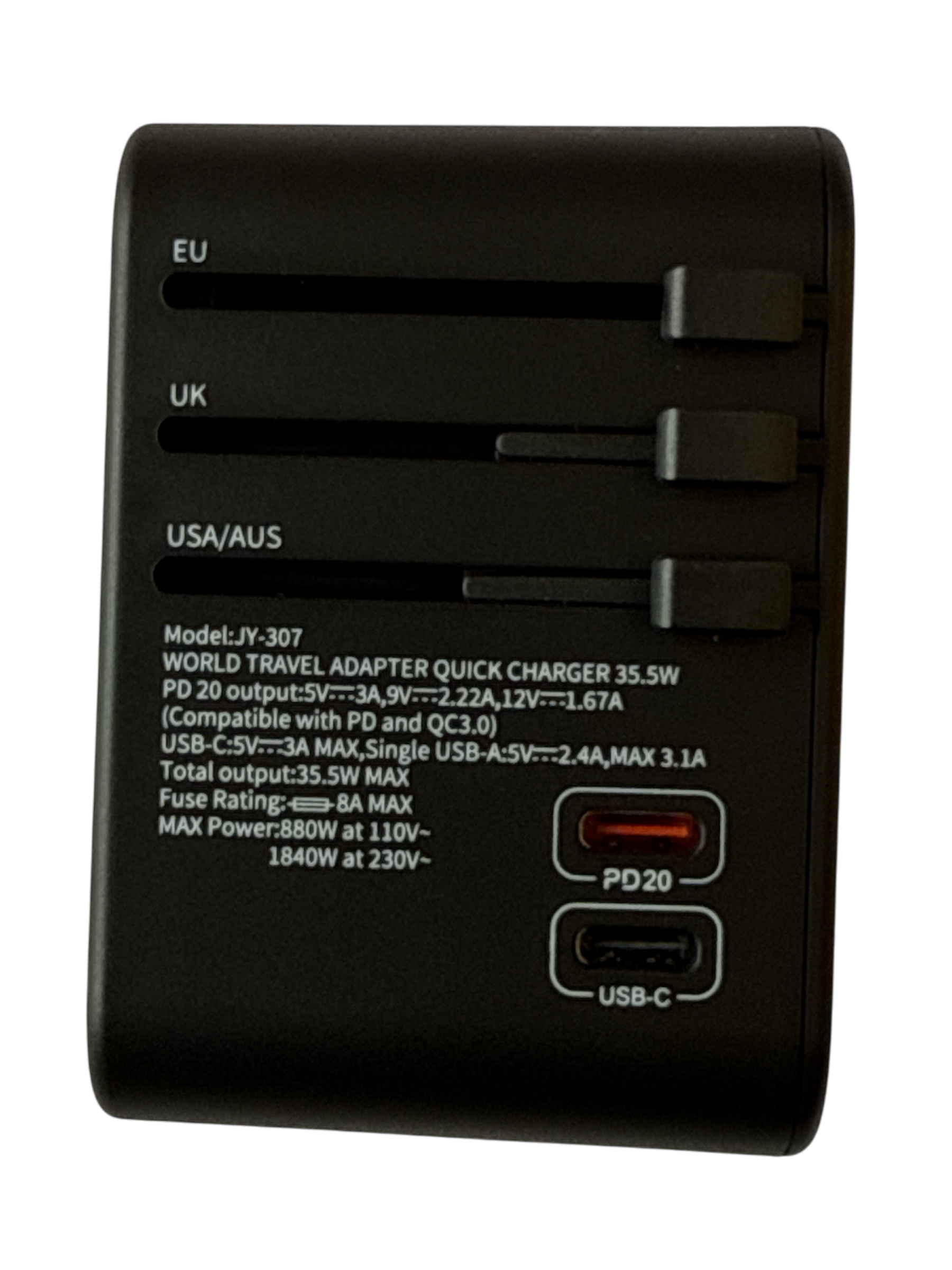 Phone Club 35.5W World Wide Travel Adapter