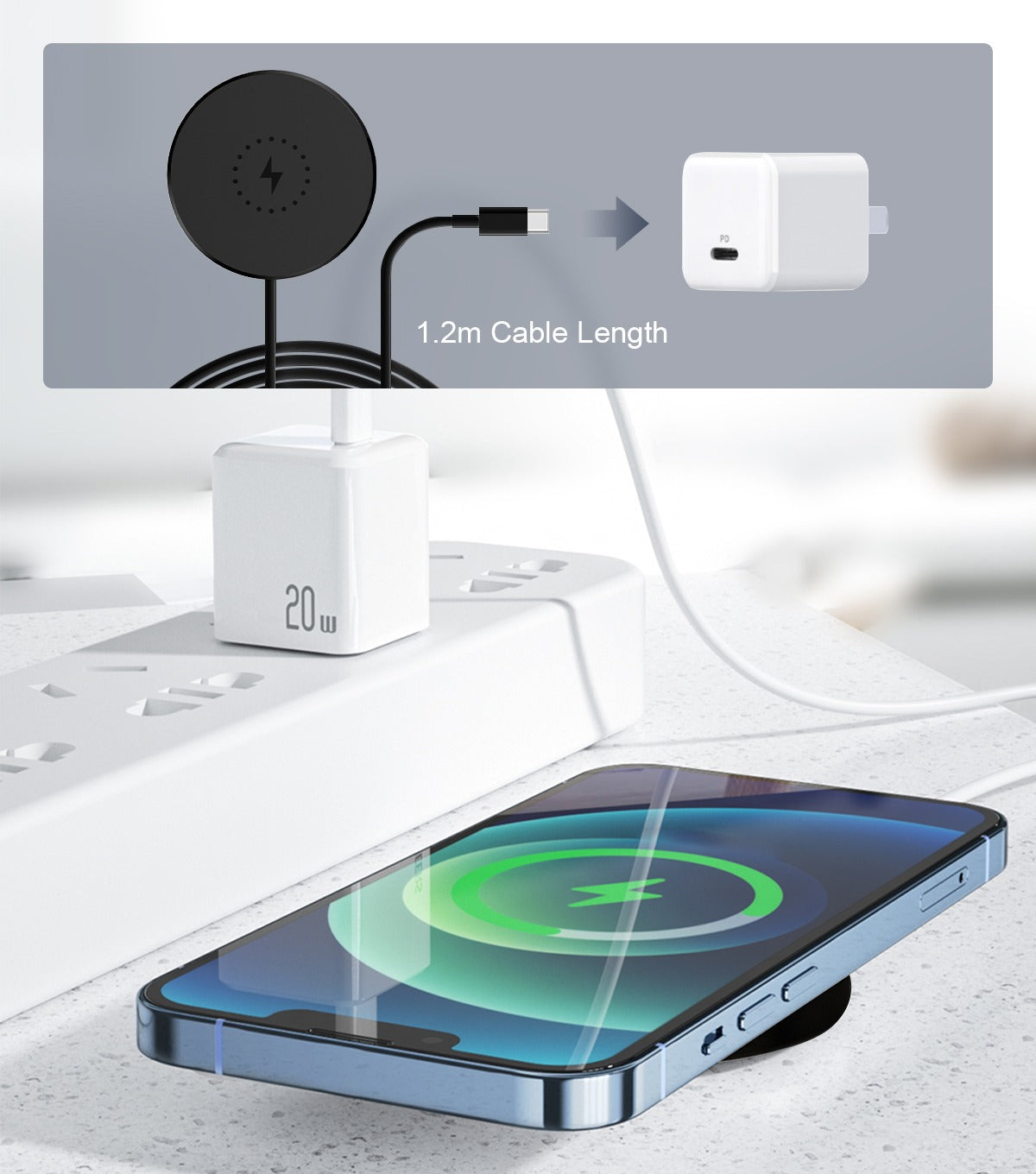 Phone Club 15W 3-in-1 Magnetic MagSafe Wireless Charger & Watch Charger