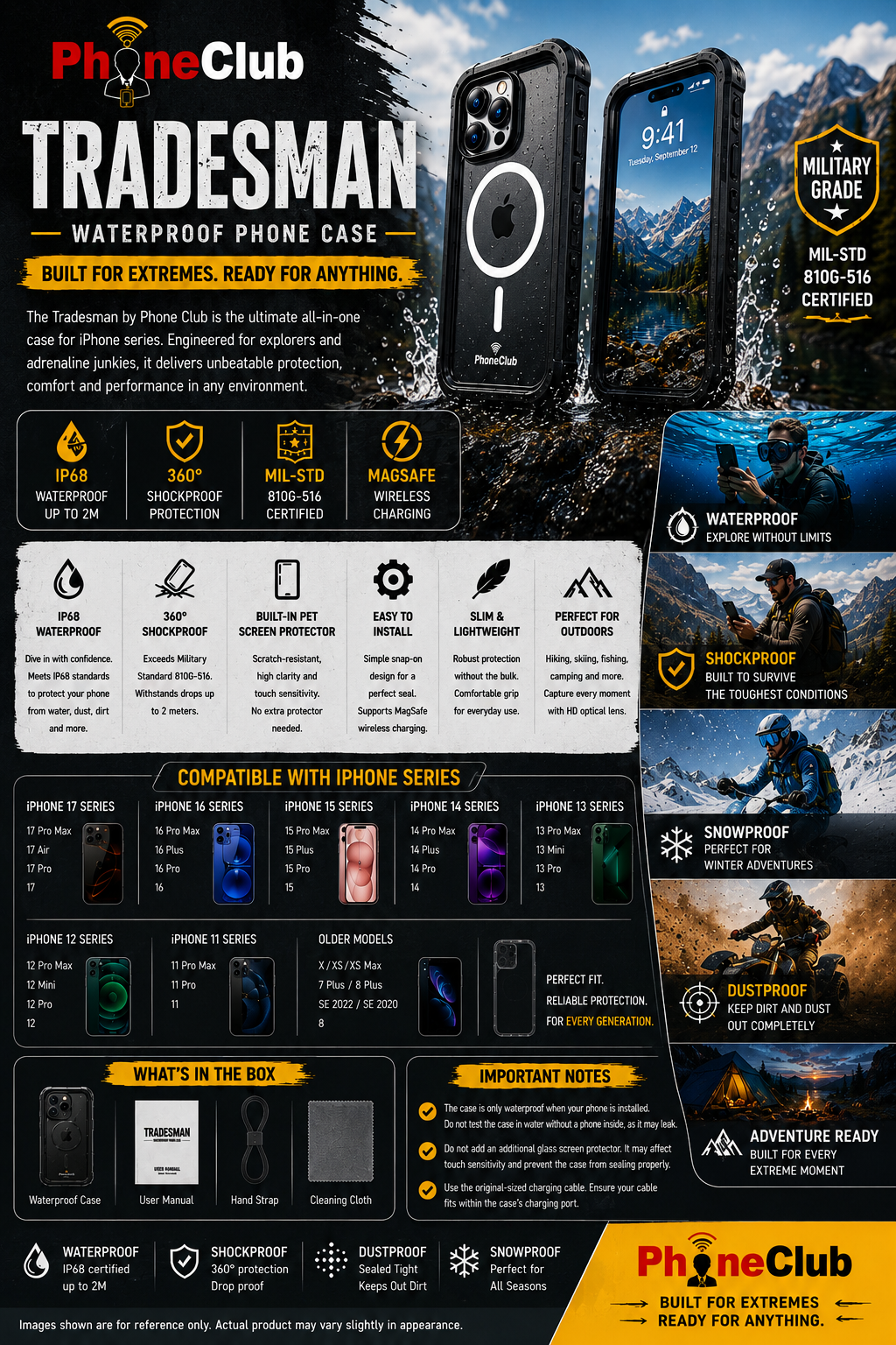 Tradesman - Waterproof Full Body Protection Case Unleash Your Adventurous Spirit with Ultimate Protection