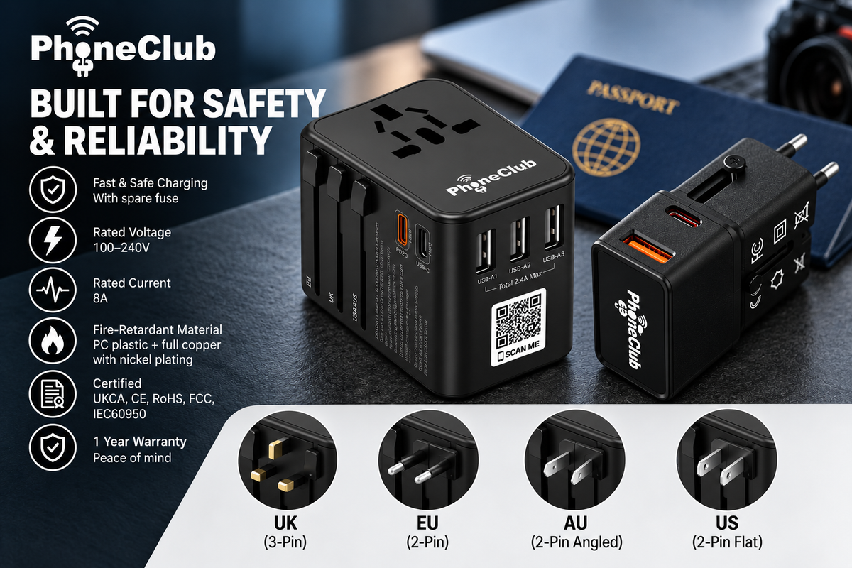 Phone Club 35.5W World Wide Travel Adapter