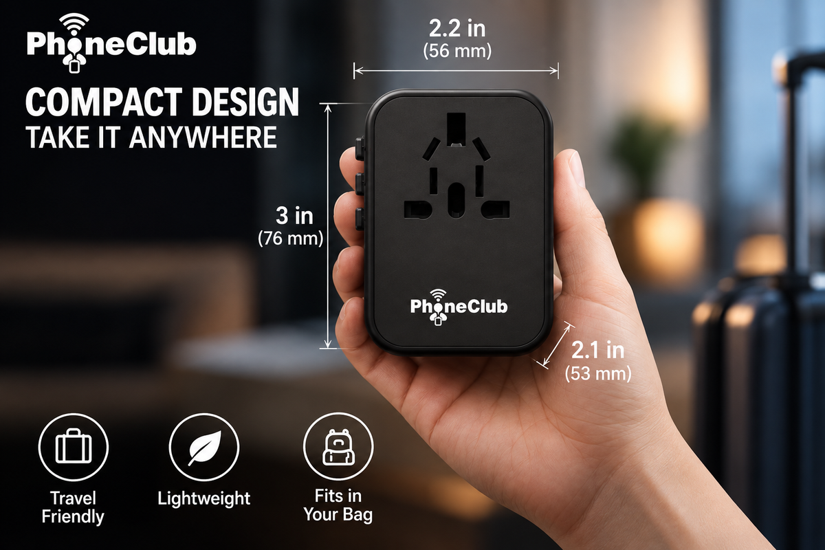 Phone Club 35.5W World Wide Travel Adapter