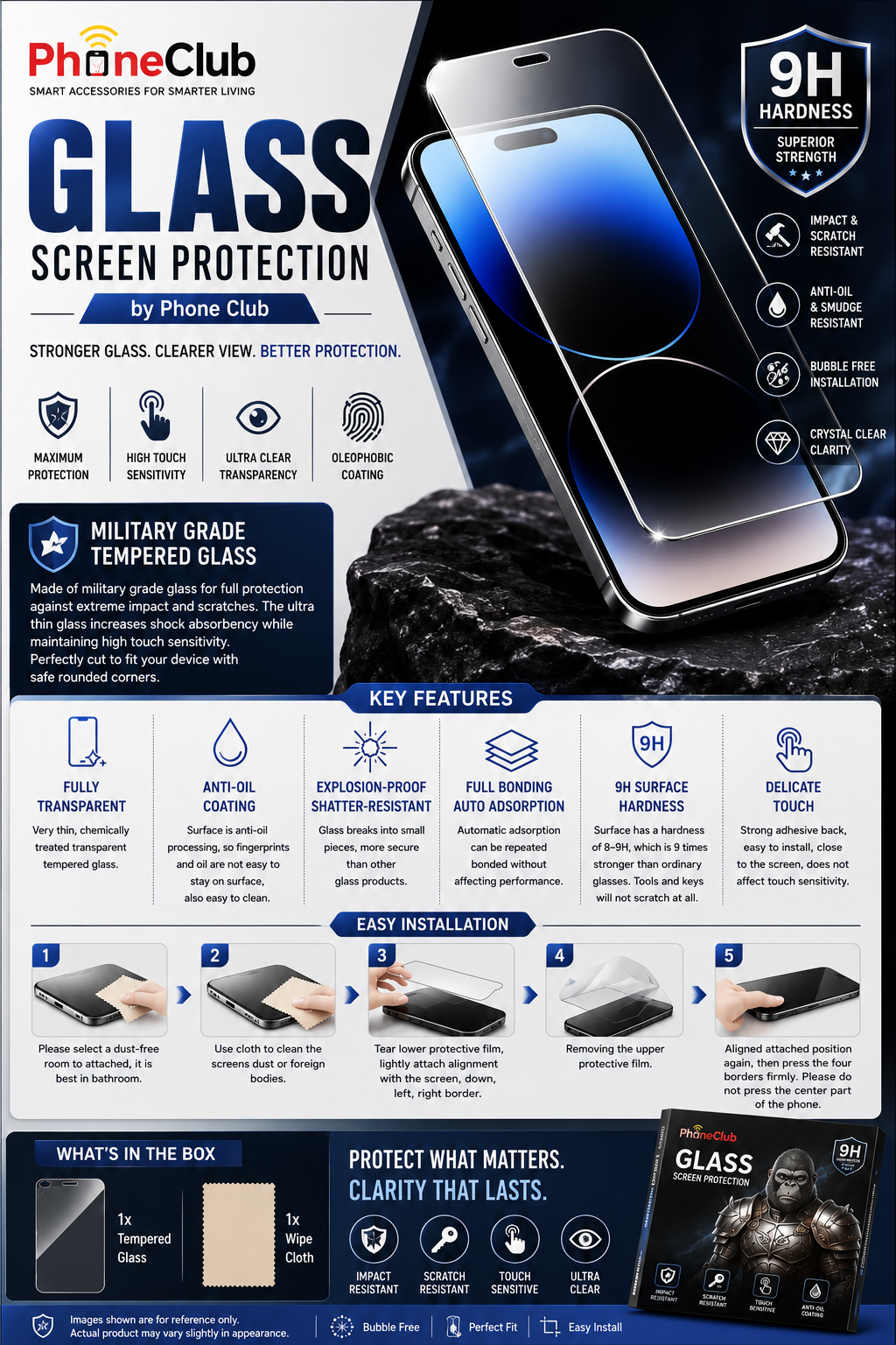 Phone Tempered Glass Screen Protector